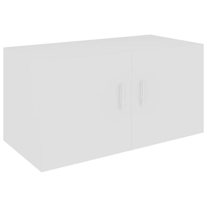 Wall Mounted Cabinet White 80x39x40 cm Chipboard