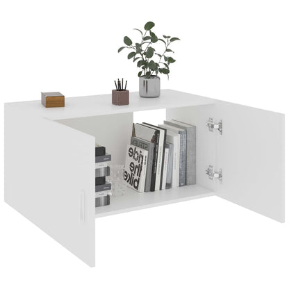 Wall Mounted Cabinet White 80x39x40 cm Chipboard