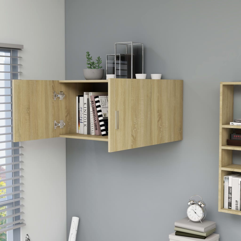 Wall Mounted Cabinet Sonoma Oak 80x39x40 cm Chipboard