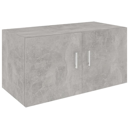 Wall Mounted Cabinet Concrete Grey 80x39x40 cm Chipboard