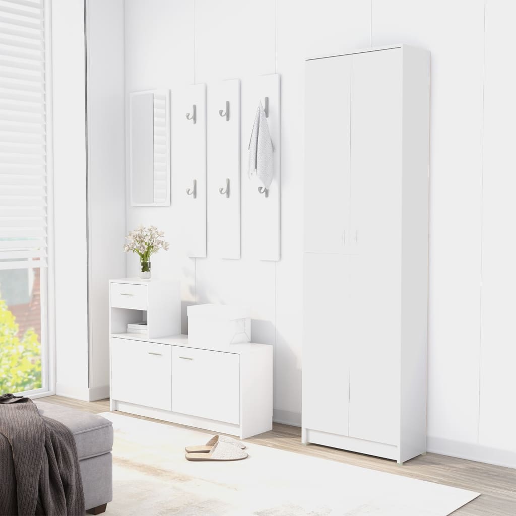Hallway Wardrobe White 55x25x189 cm Chipboard