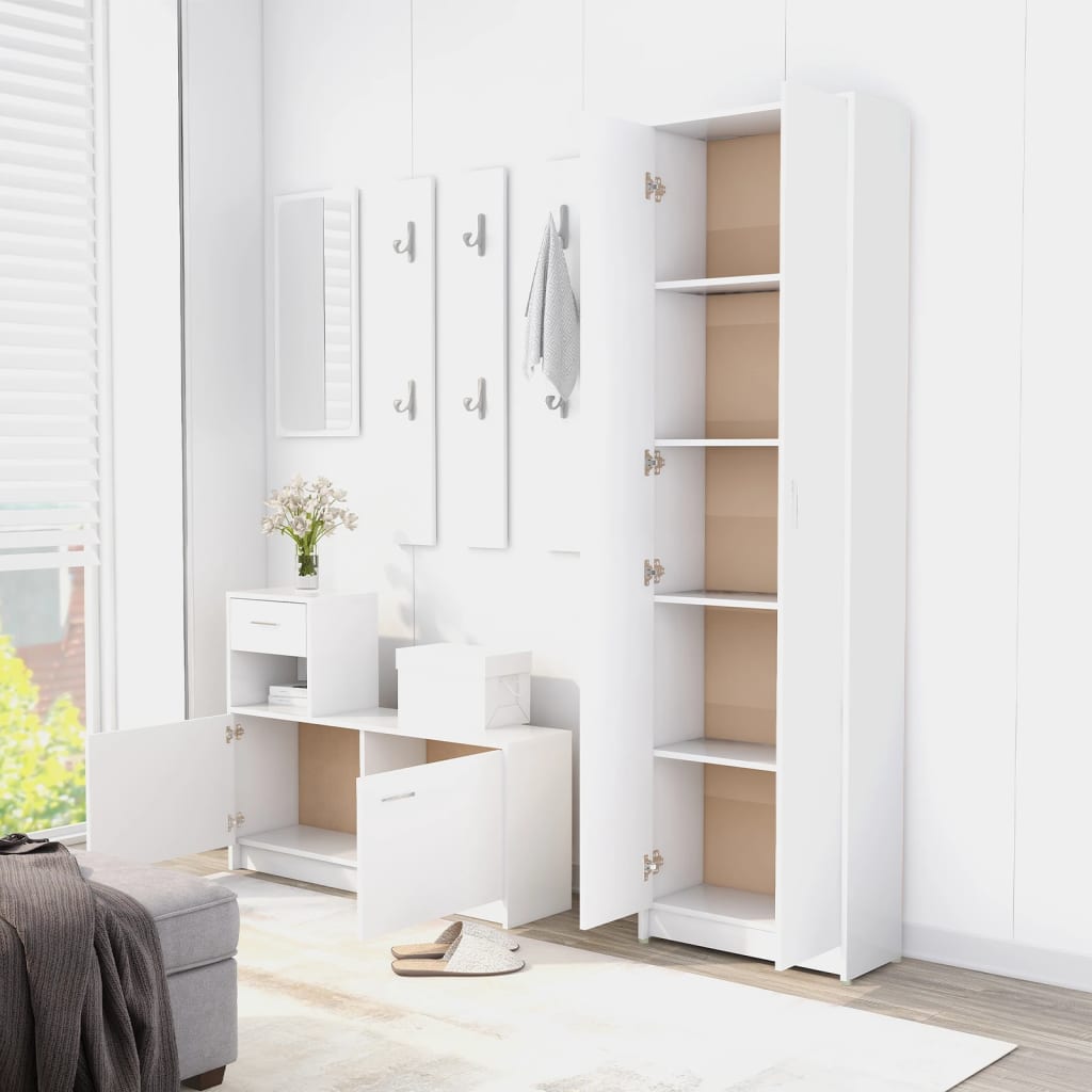 Hallway Wardrobe White 55x25x189 cm Chipboard