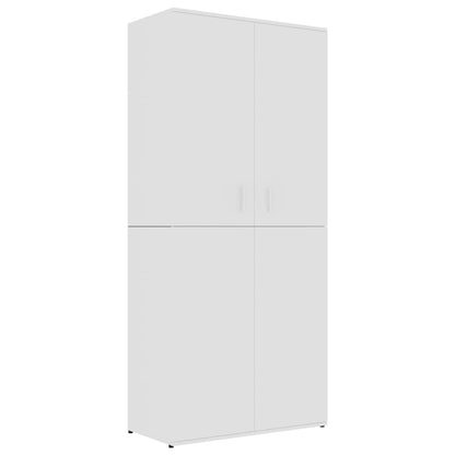 Shoe Cabinet White 80x39x178 cm Chipboard