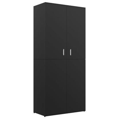 Shoe Cabinet Black 80x39x178 cm Chipboard