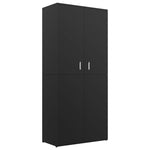 Shoe Cabinet Black 80x39x178 cm Chipboard