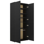 Shoe Cabinet Black 80x39x178 cm Chipboard
