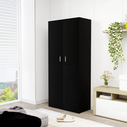 Shoe Cabinet Black 80x39x178 cm Chipboard