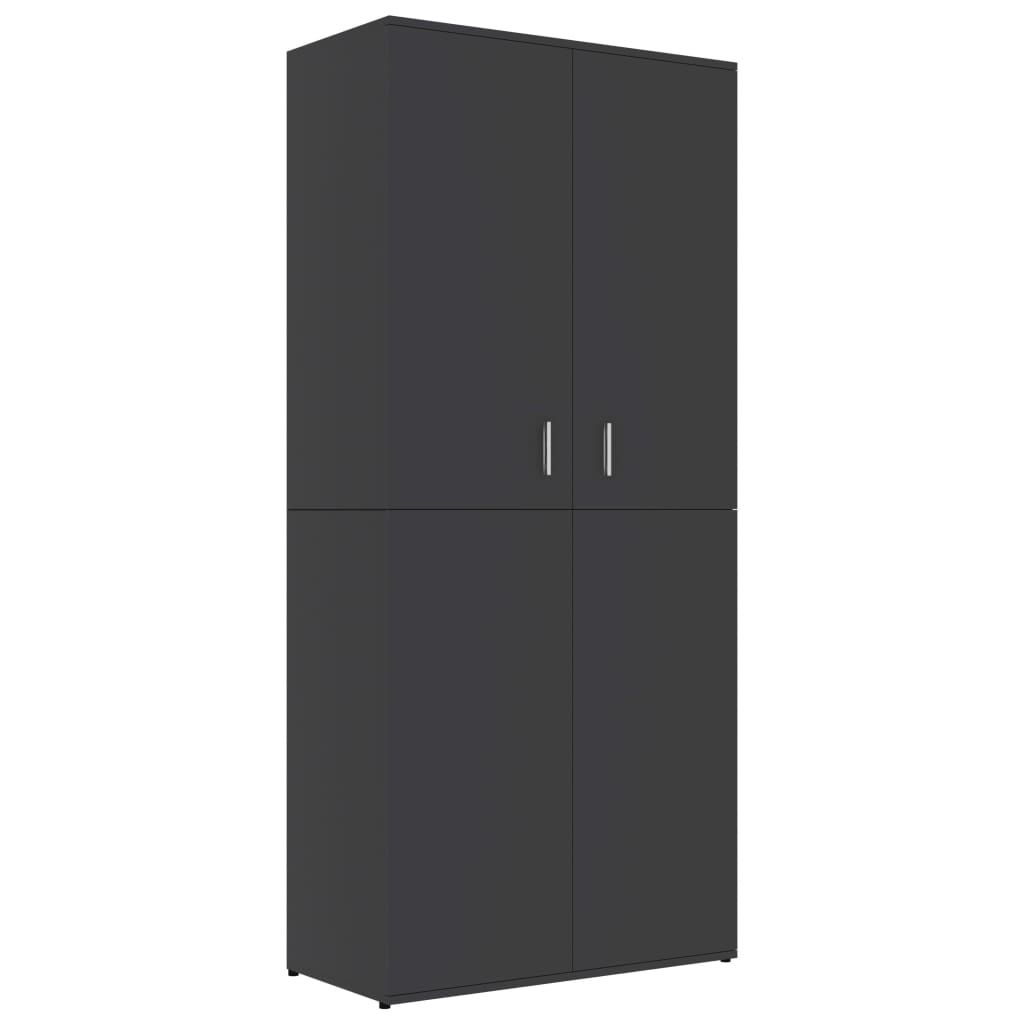 Shoe Cabinet Grey 80x39x178 cm Chipboard