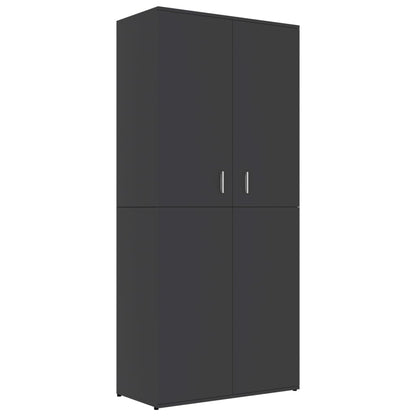 Shoe Cabinet Grey 80x39x178 cm Chipboard