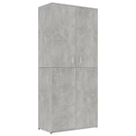 Shoe Cabinet Concrete Grey 80x39x178 cm Chipboard