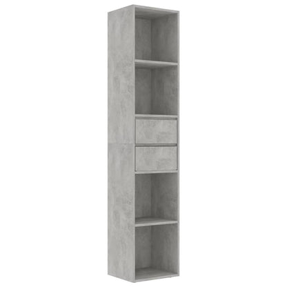 Book Cabinet Concrete Grey 36x30x171 cm Chipboard
