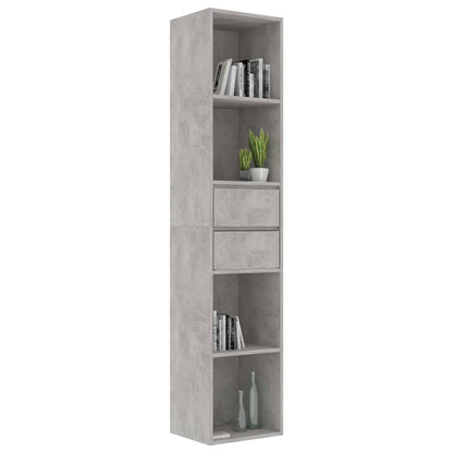 Book Cabinet Concrete Grey 36x30x171 cm Chipboard