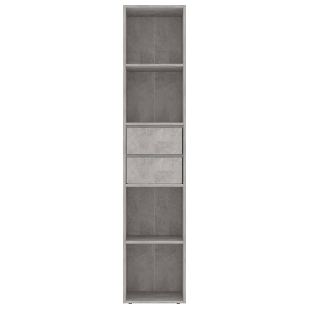 Book Cabinet Concrete Grey 36x30x171 cm Chipboard