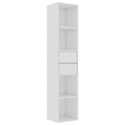 Book Cabinet High Gloss White 36x30x171 cm Chipboard