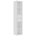 Book Cabinet High Gloss White 36x30x171 cm Chipboard