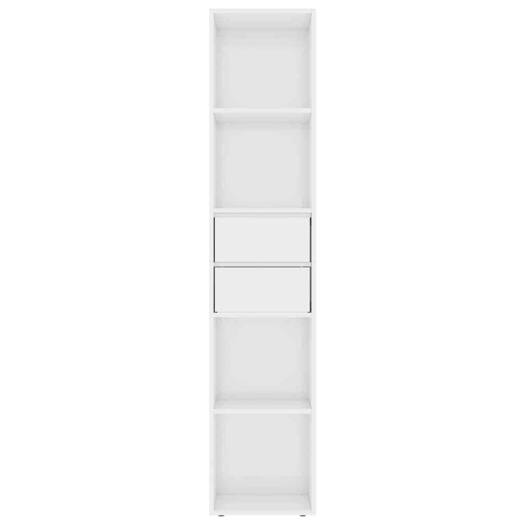 Book Cabinet High Gloss White 36x30x171 cm Chipboard