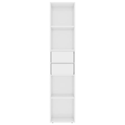 Book Cabinet High Gloss White 36x30x171 cm Chipboard