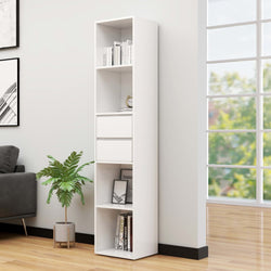 Book Cabinet High Gloss White 36x30x171 cm Chipboard