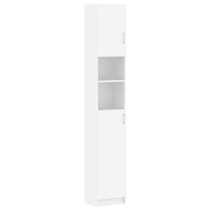 Bathroom Cabinet White 32x25.5x190 cm Chipboard