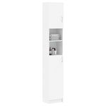 Bathroom Cabinet White 32x25.5x190 cm Chipboard