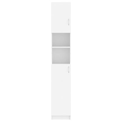 Bathroom Cabinet White 32x25.5x190 cm Chipboard