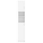 Bathroom Cabinet White 32x25.5x190 cm Chipboard