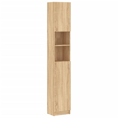 Bathroom Cabinet Sonoma Oak 32x25.5x190 cm Chipboard