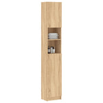 Bathroom Cabinet Sonoma Oak 32x25.5x190 cm Chipboard
