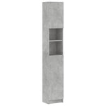 Bathroom Cabinet Concrete Grey 32x25.5x190 cm Chipboard