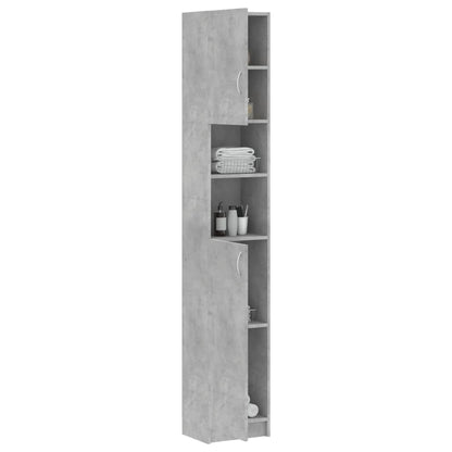 Bathroom Cabinet Concrete Grey 32x25.5x190 cm Chipboard