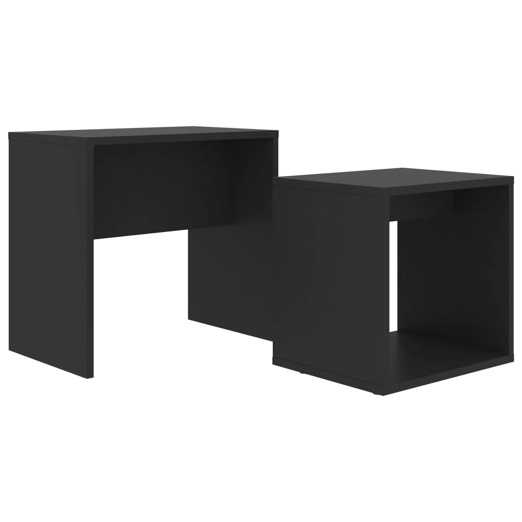 Coffee Table Set Black 48x30x45 cm Chipboard