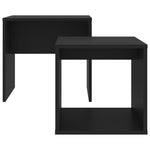Coffee Table Set Black 48x30x45 cm Chipboard