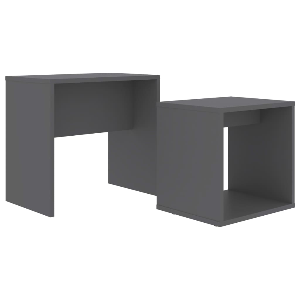Coffee Table Set Grey 48x30x45 cm Chipboard