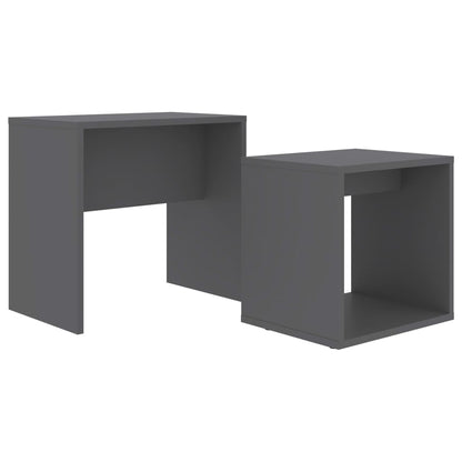 Coffee Table Set Grey 48x30x45 cm Chipboard