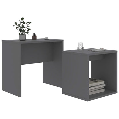 Coffee Table Set Grey 48x30x45 cm Chipboard