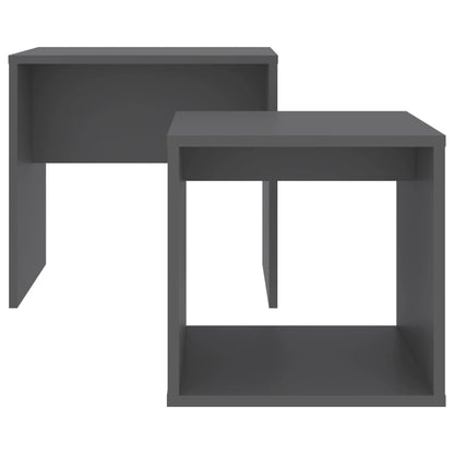 Coffee Table Set Grey 48x30x45 cm Chipboard