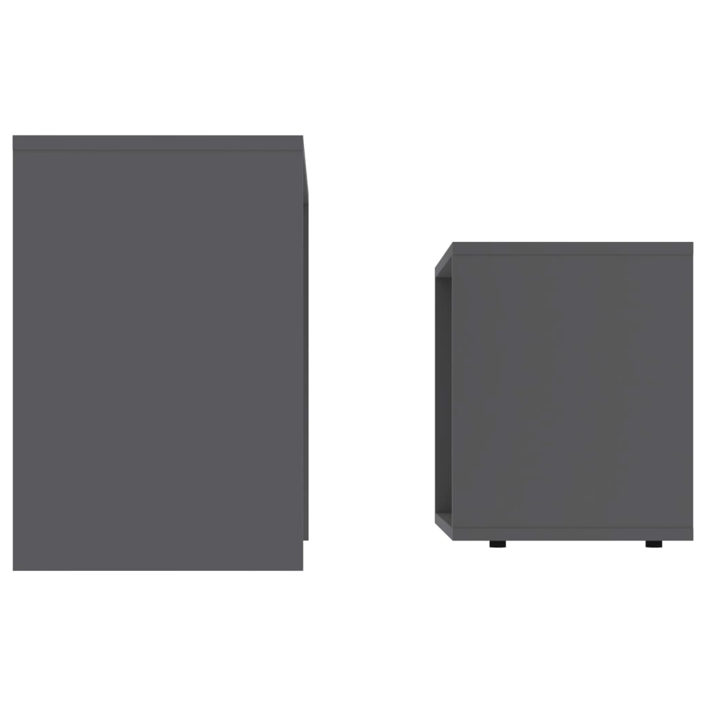 Coffee Table Set Grey 48x30x45 cm Chipboard