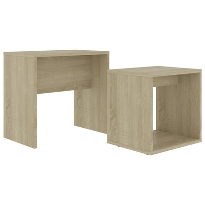 Coffee Table Set Sonoma Oak 48x30x45 cm Chipboard