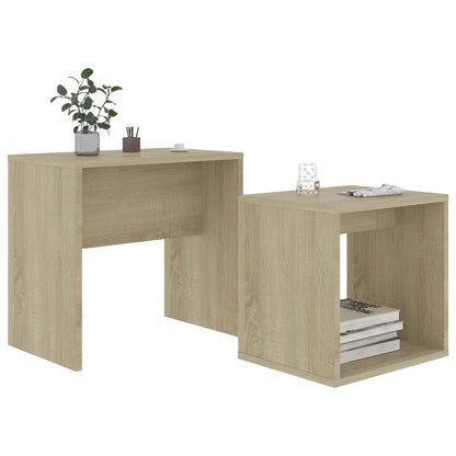 Coffee Table Set Sonoma Oak 48x30x45 cm Chipboard