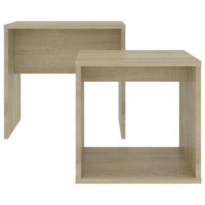 Coffee Table Set Sonoma Oak 48x30x45 cm Chipboard