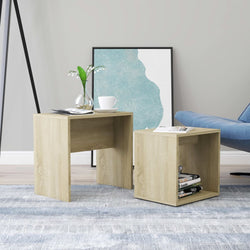 Coffee Table Set Sonoma Oak 48x30x45 cm Chipboard