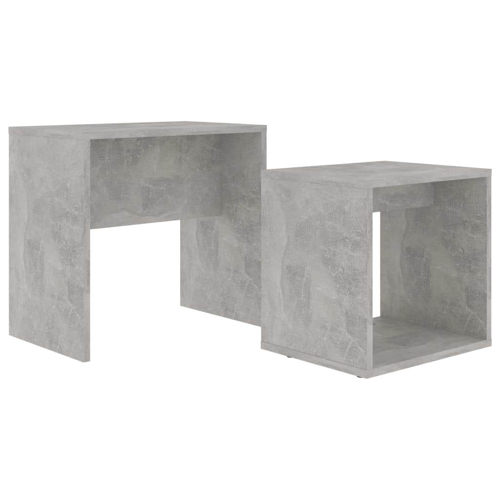 Coffee Table Set Concrete Grey Chipboard