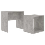 Coffee Table Set Concrete Grey 48x30x45 cm Chipboard