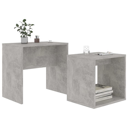Coffee Table Set Concrete Grey Chipboard