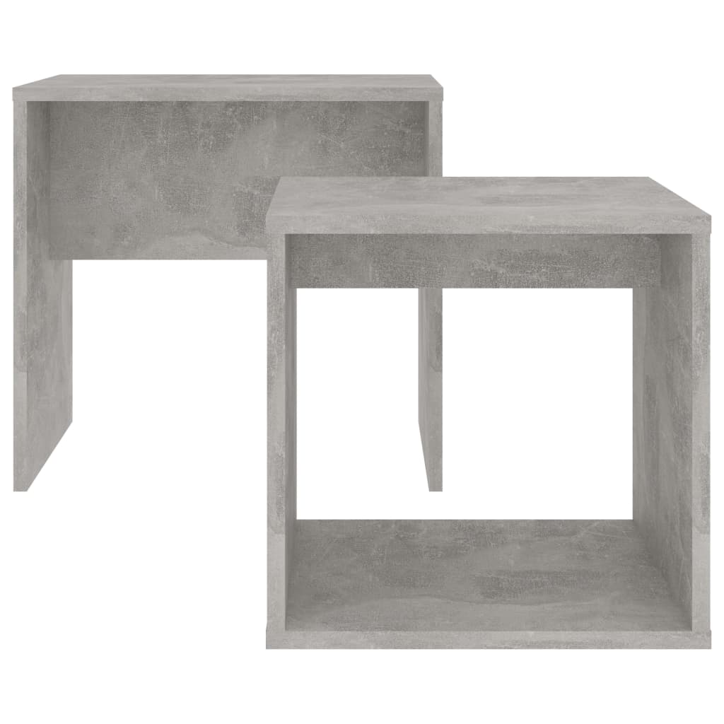 Coffee Table Set Concrete Grey Chipboard
