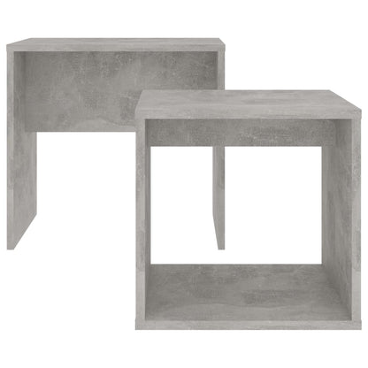 Coffee Table Set Concrete Grey Chipboard