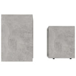 Coffee Table Set Concrete Grey 48x30x45 cm Chipboard