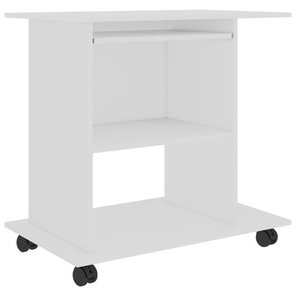 Computer Desk White 80x50x75 cm Chipboard
