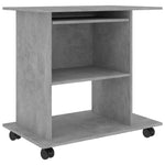 Computer Desk Concrete Grey 80x50x75 cm Chipboard