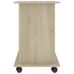 Computer Desk White and Sonoma Oak 80x50x75 cm Chipboard
